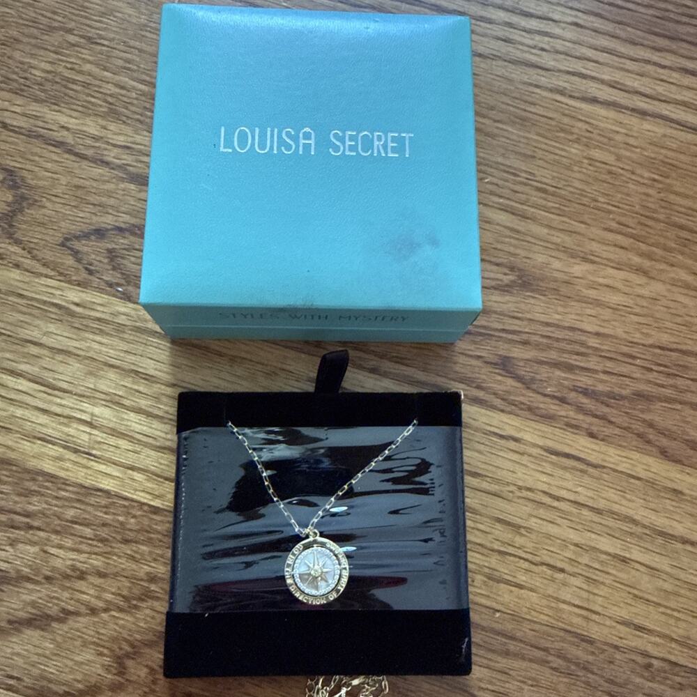 Louisa Secret Compass Necklace "Go in the Direction of Your Dreams" - NIB S925